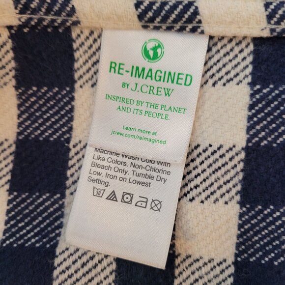 J. Crew Womens Blue & White Checkered Button-Up Shirt - Picture 4 of 15